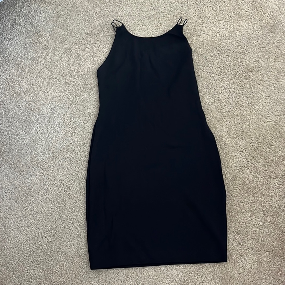 French connection backless black mini dress